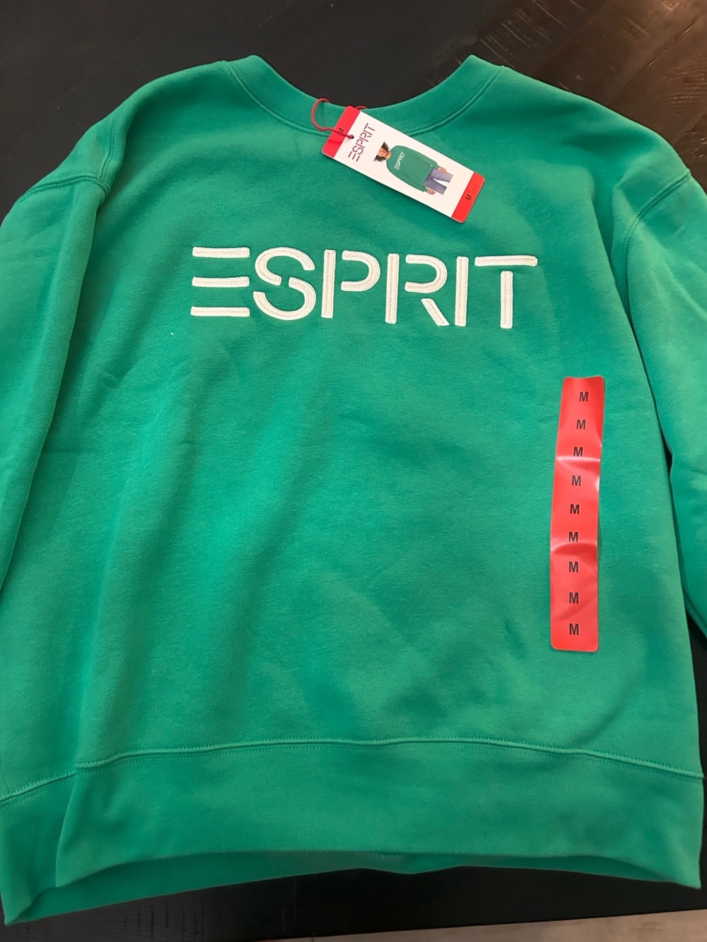 Esprit Green Crewneck Sweatshirt with White Logo
